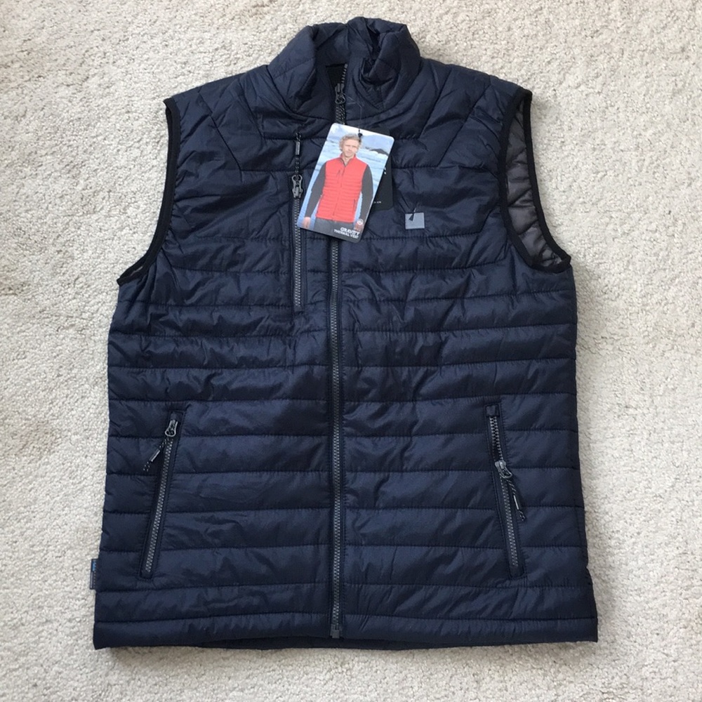 Navy puffer vest